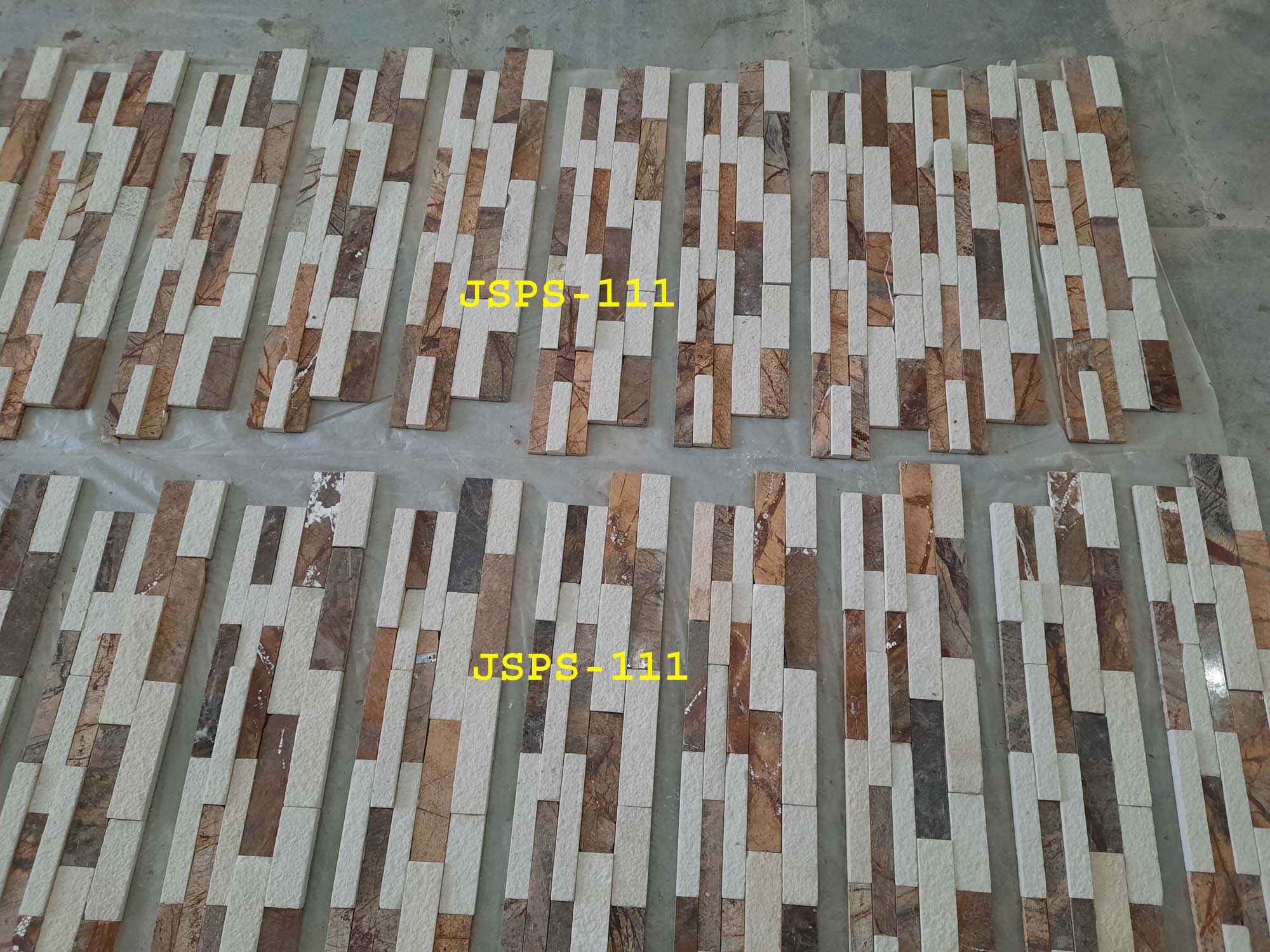 White Brown Sandstone Marble Wall Cladding Stone Tiles